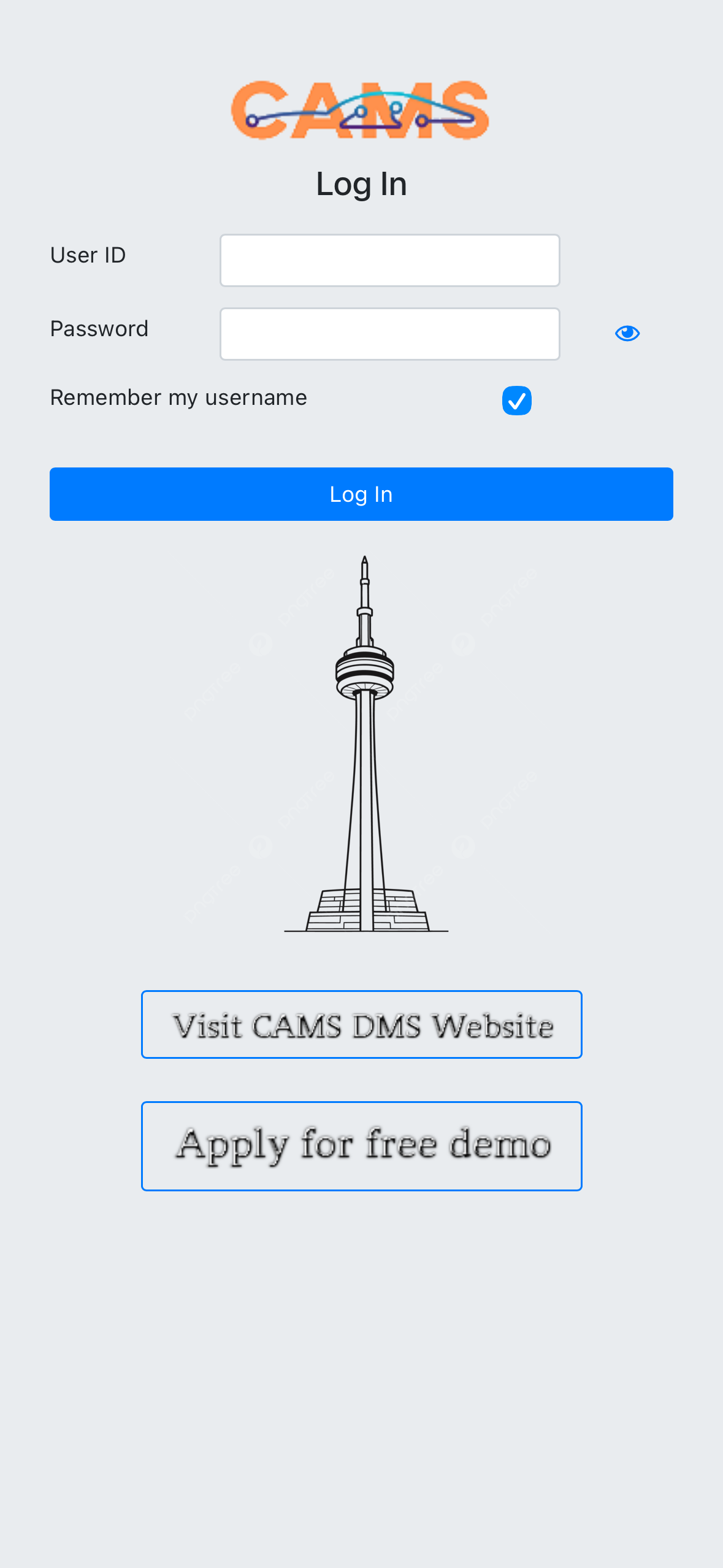 CAMS Mobile Menu