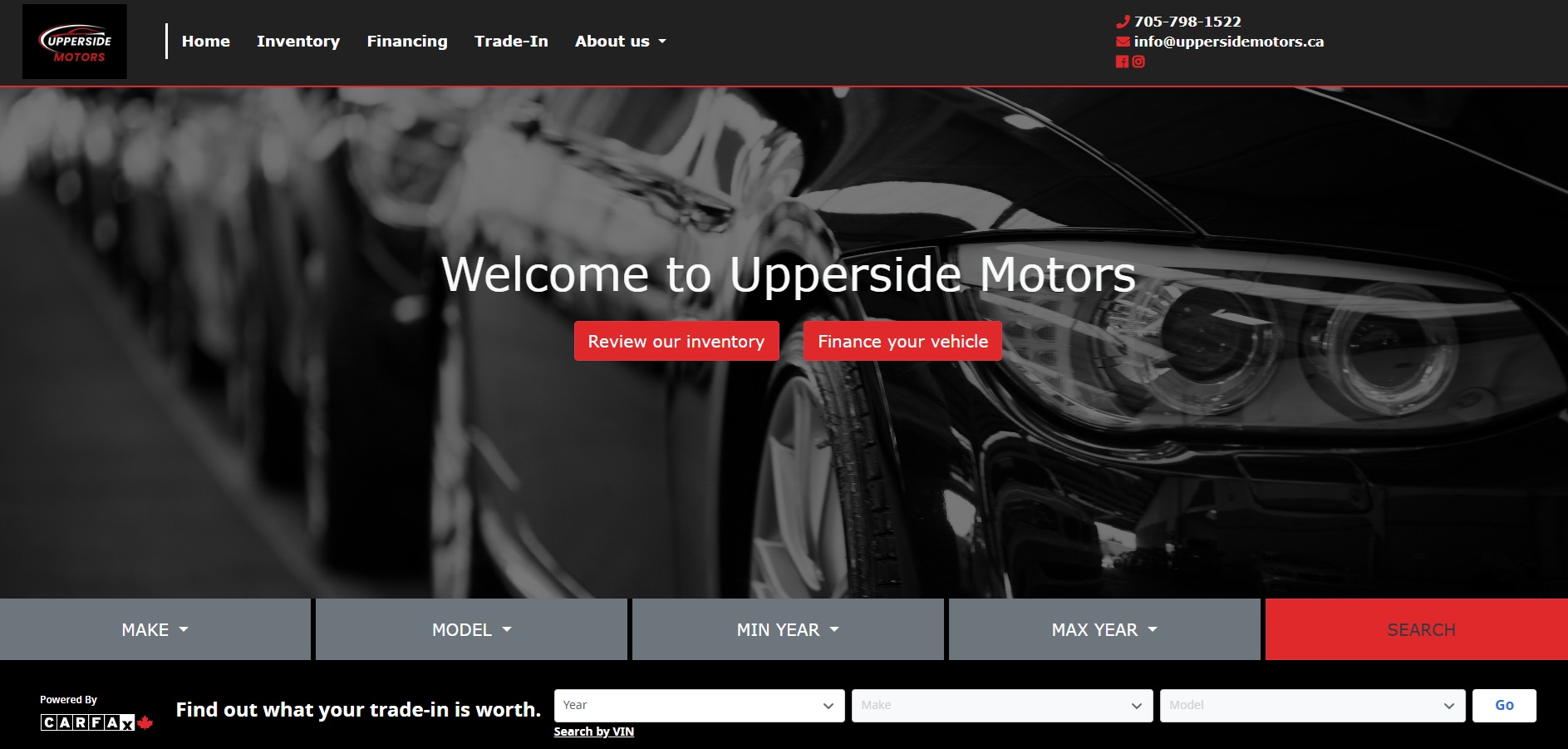 Upperside Motors Website
